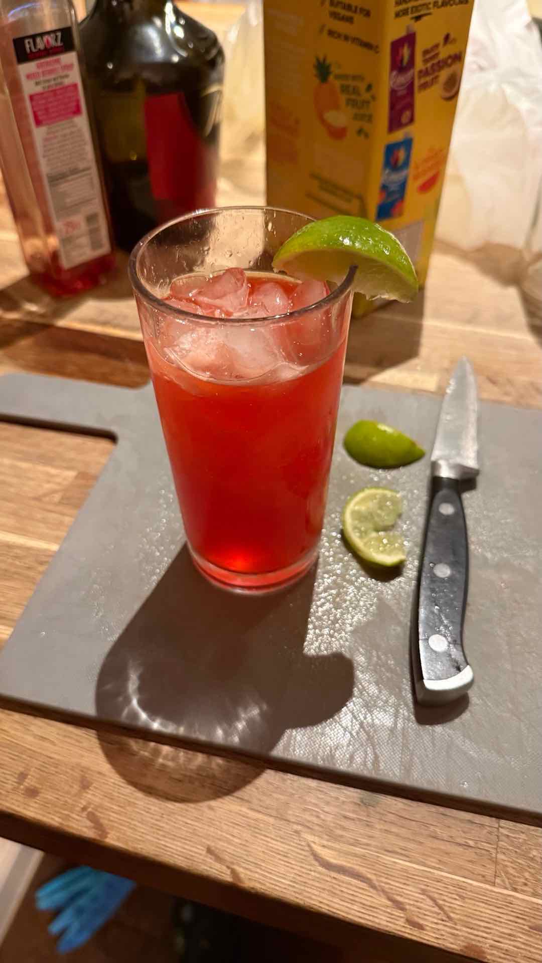 Community photo of a Bay Breeze cocktail: COCKTAIL DUMP. This is no.1 of 7 cocktails I made last night. Kicked it off with a bang - I did replace cranberry with grenadine.