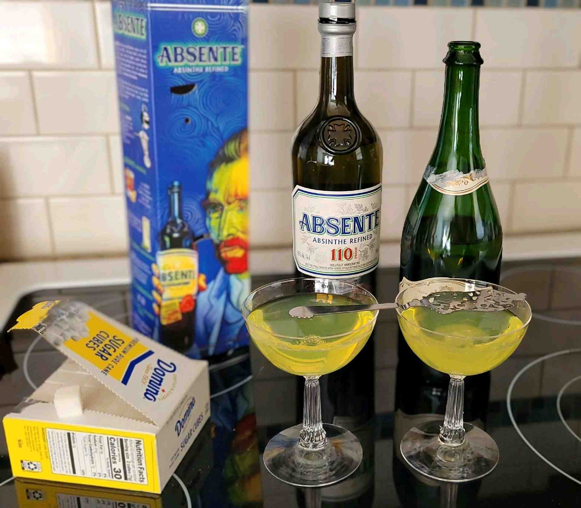 Community photo of a Death in the Afternoon cocktail: Pouted the Champaigne over a sugar cube