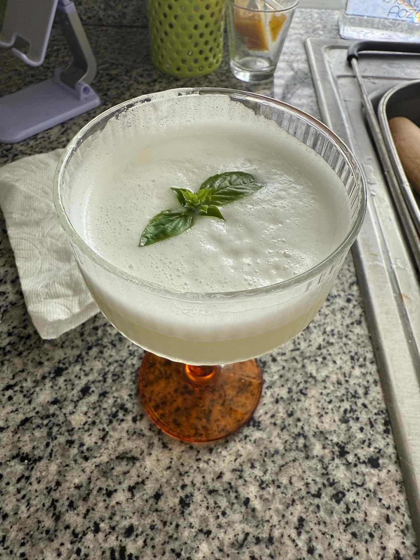 Community photo of a Gin Basil Smash cocktail: can include one egg white for foam