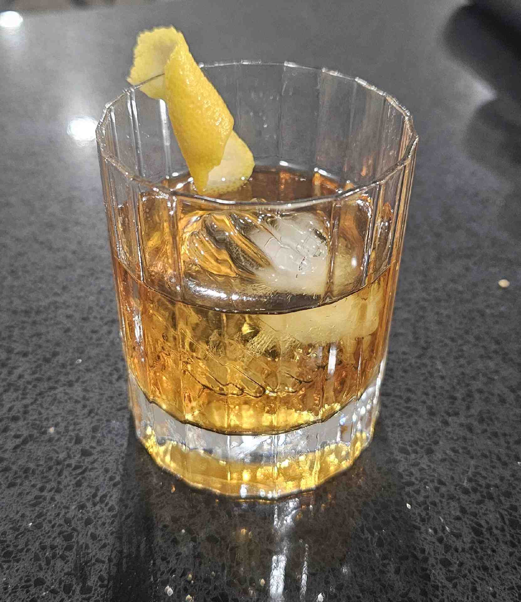 Community photo of a M & M cocktail: I prefer it with a lemon twist instead, but bloody amazing and simple drink
