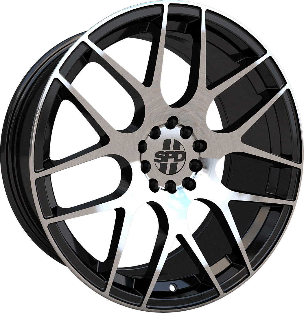 Spd Spd-013 18X8.0 Gloss Black Machined — Speedy Mobile Cape Coral