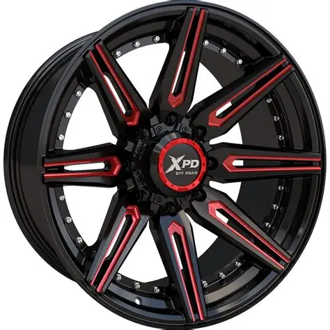Xpd Xpd-707 Patron 180 20X10 Gloss Black Milled Red 124.3 — Speedy Mobile Cape Coral