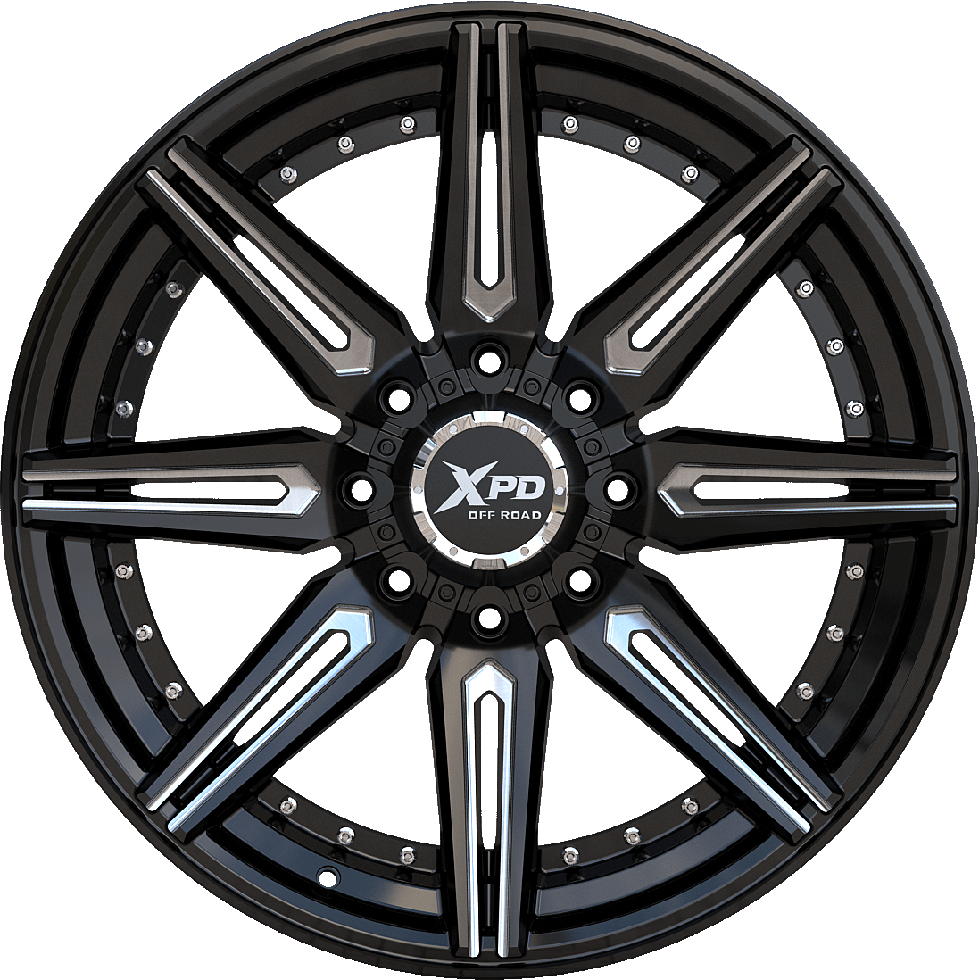 Xpd Off Road Patron 20X10 GLOSS BLACK MILLED — Speedy Mobile Cape Coral