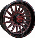 Xpd Xpd-710 Typhoon 20X10 Gloss Black Milled Red — Speedy Mobile Cape Coral