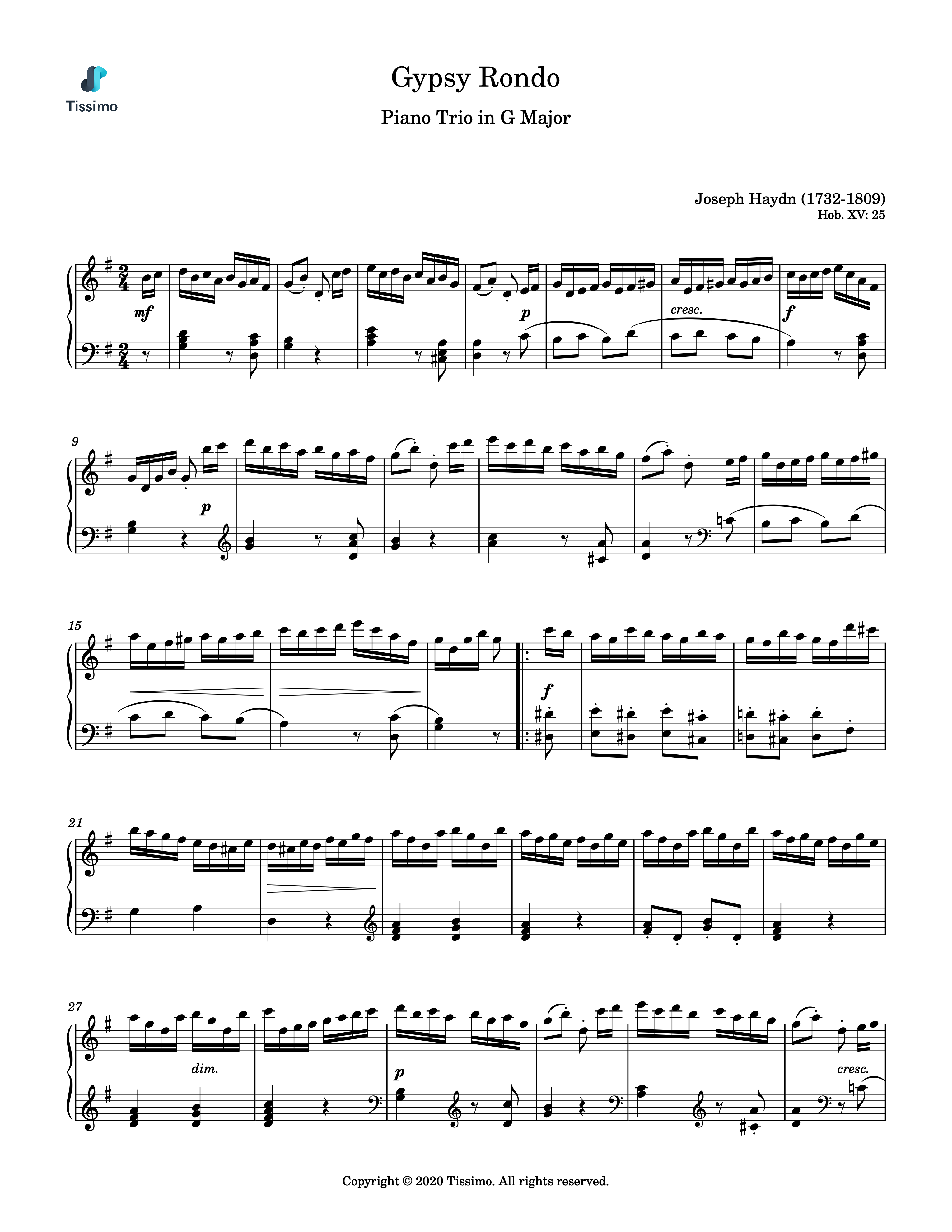 Gypsy Rondo in G Major, Hob. XV 25