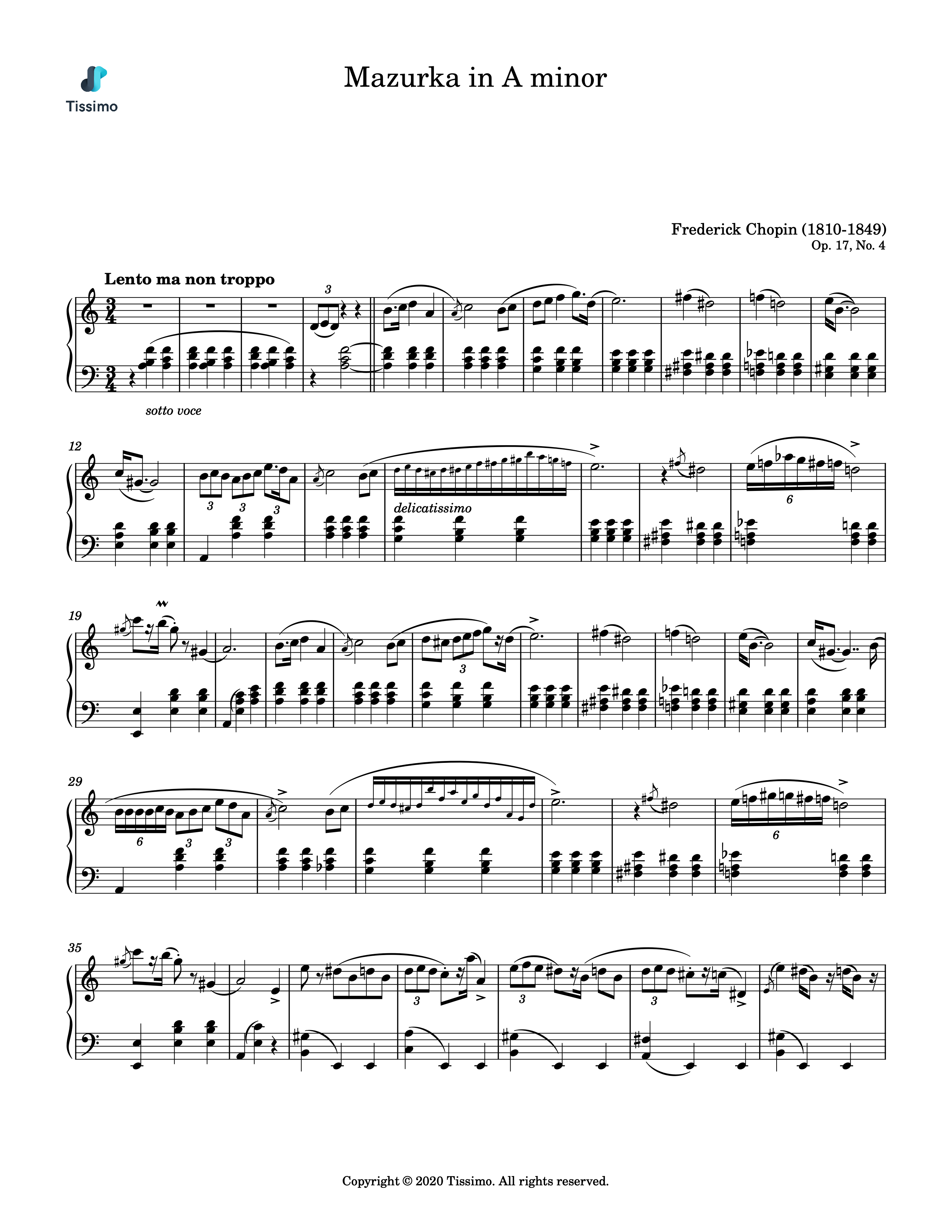 Mazurka in A minor, Op. 17, No. 4