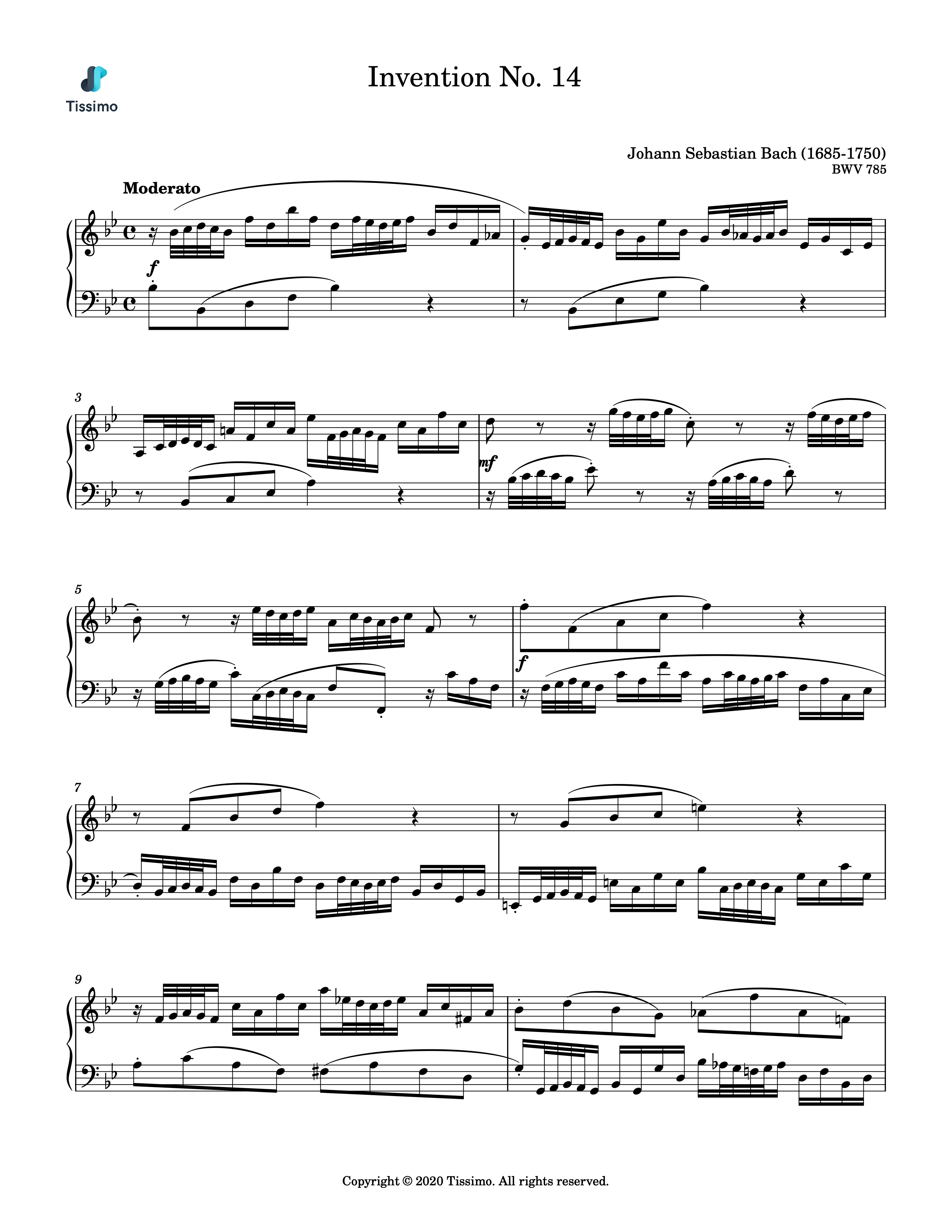 Invention No. 14, BWV 785
