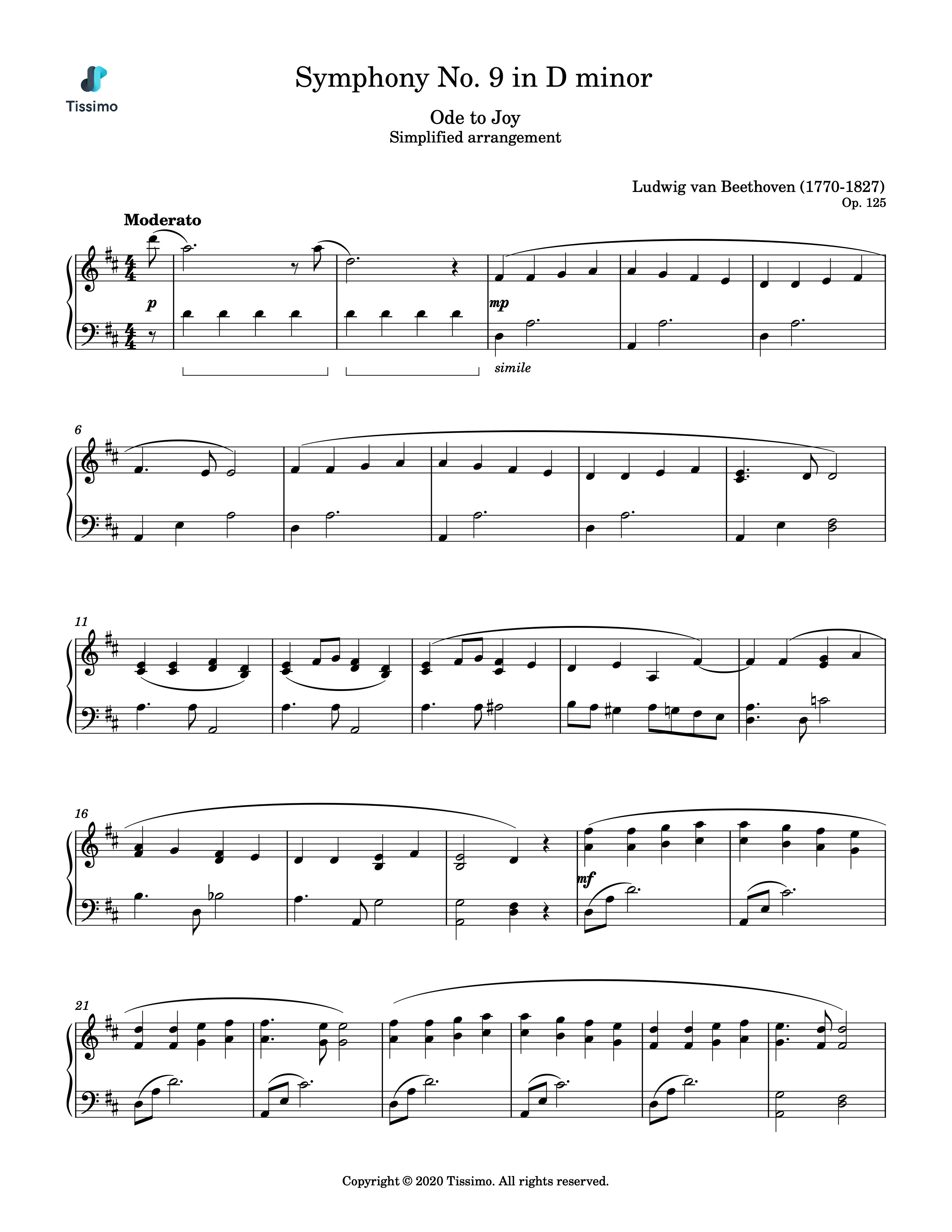 Symphony No. 9 in D minor, Op. 125 (Ode to Joy)