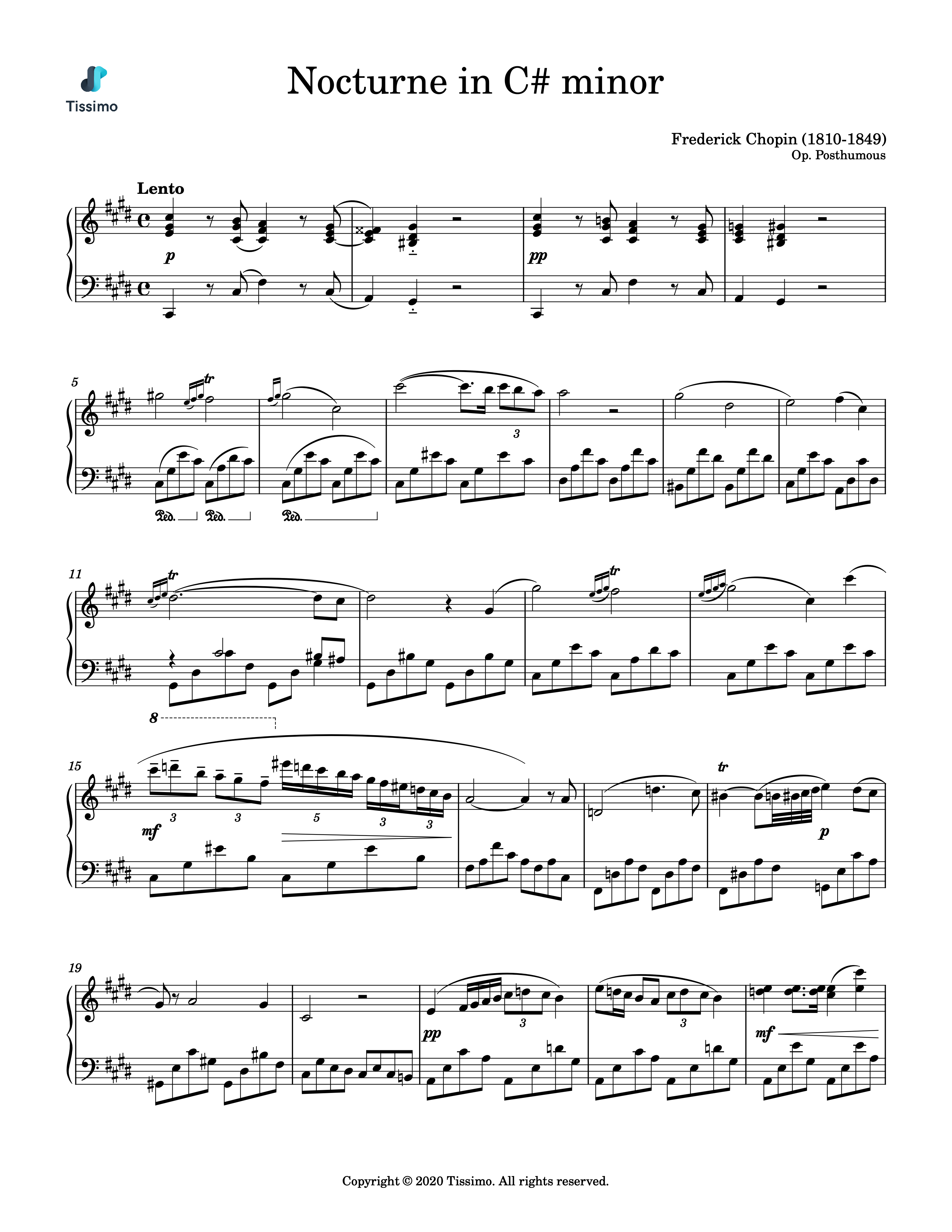 Nocturne in C# minor, Op. Posthumous