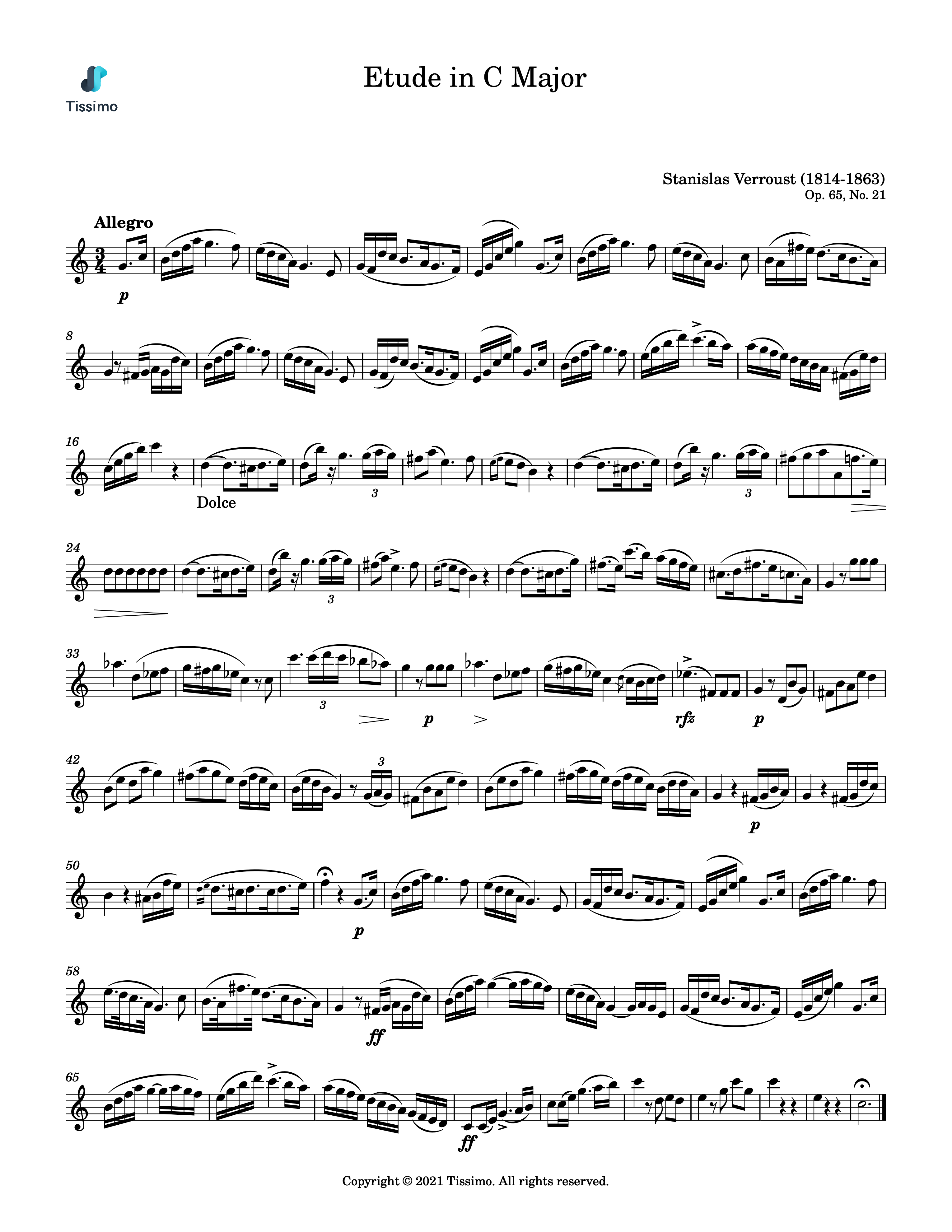 Etude in C Major, Op. 65, No. 21