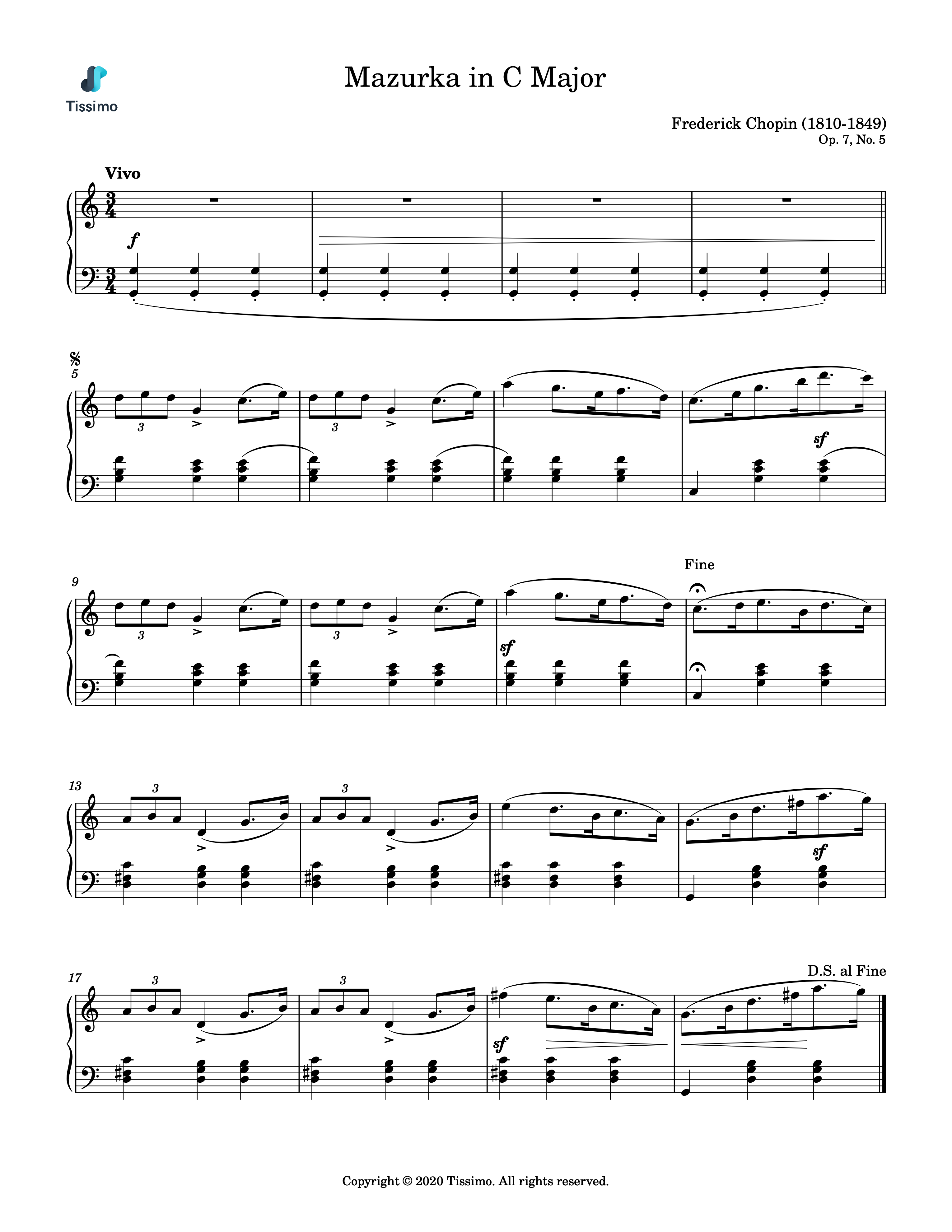 Mazurka in C Major, Op. 7, No. 5