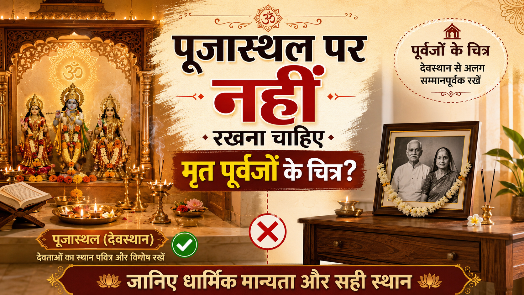पूजास्थल पर नहीं रखना चाहिए मृत पूर्वजों के चित्र?
