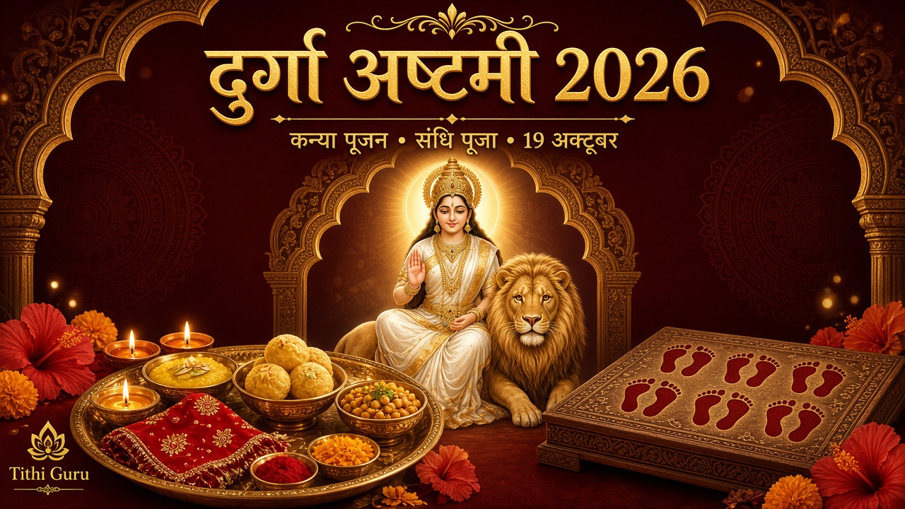 दुर्गा अष्टमी 2026: कन्या पूजन विधि और संधि पूजा मुहूर्त