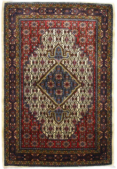 Handmade Persian rug in dimensions 165 centimeters length by 112 centimetres width