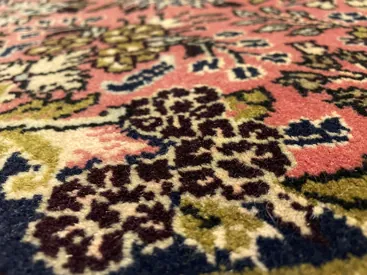 Close-up on the rug's texture