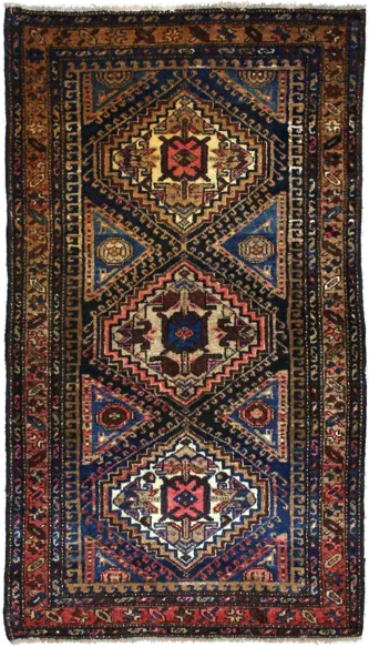 Handmade Persian rug in dimensions 170 centimeters length by 97 centimetres width