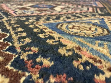 Close-up on the rug's texture