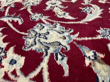 Close-up on the rug's texture