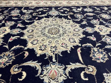 Close-up on the rug's texture