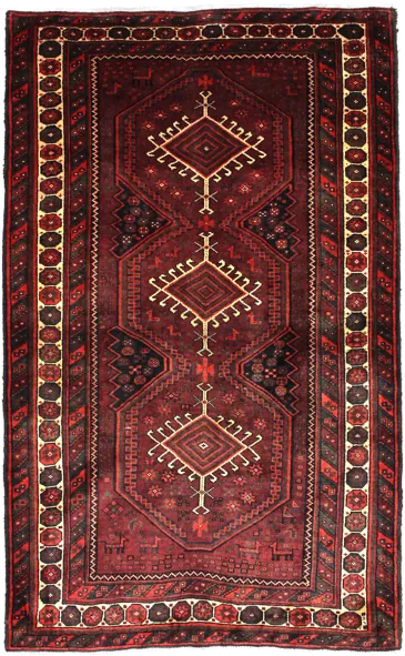 Handmade Persian rug in dimensions 205 centimeters length by 125 centimetres width with mainly Brown colors