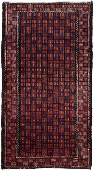 Handmade Persian rug in dimensions 170 centimeters length by 93 centimetres width with mainly Red and Black colors