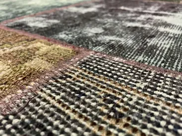 Close-up on the rug's texture