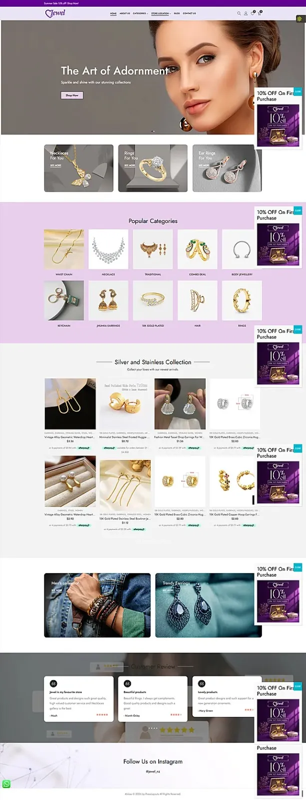 Jewel NZ Full Website Screenshot