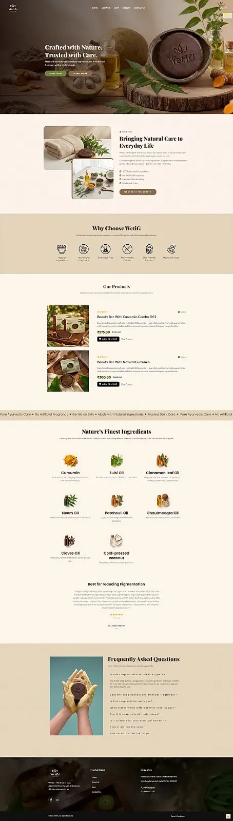 Wetig Full Website Screenshot