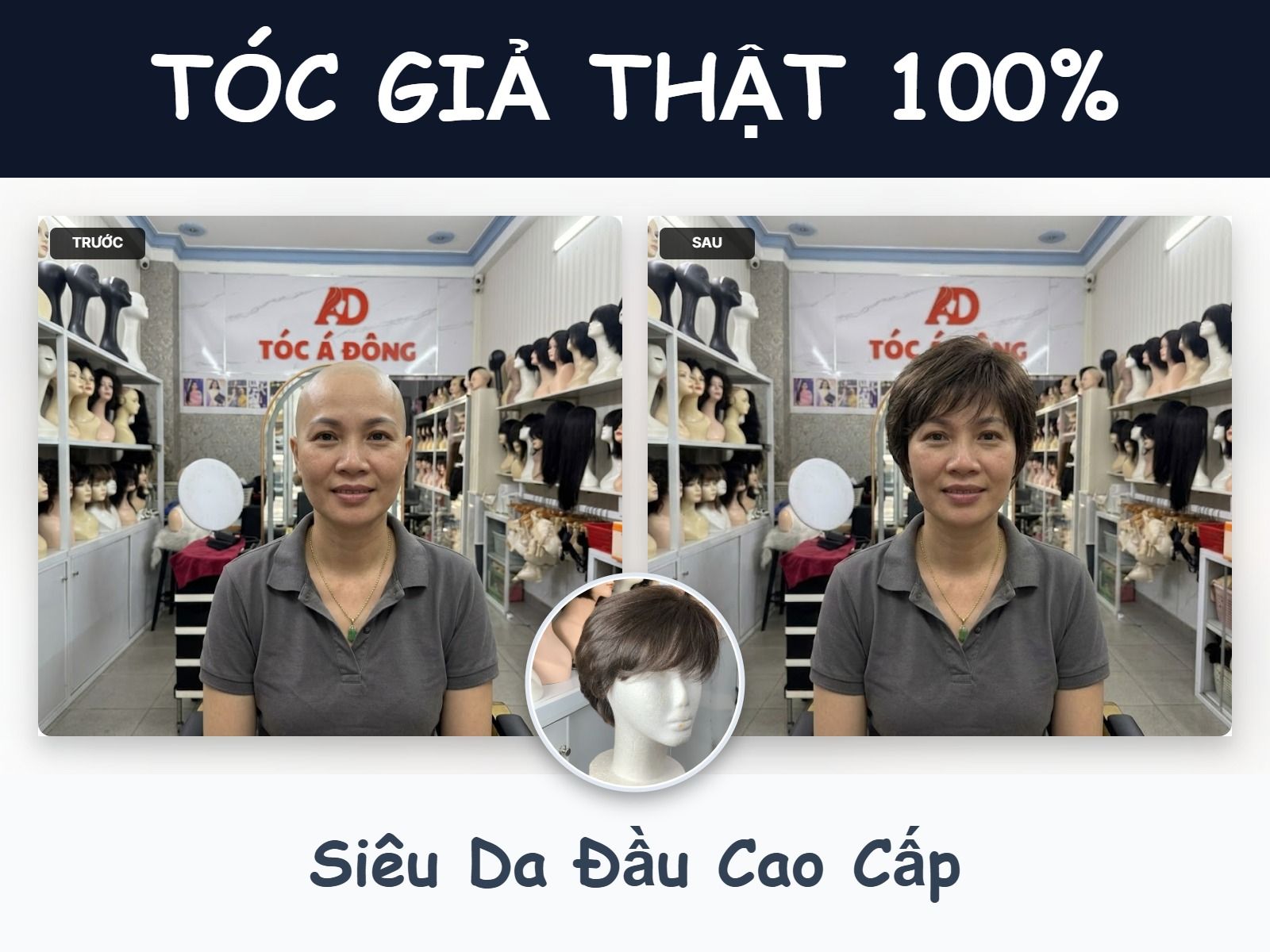 tóc giả nguyên đầu nữ có tốt không: Trải Nghiệm Đẳng Cấp Tại Tóc Á Đông