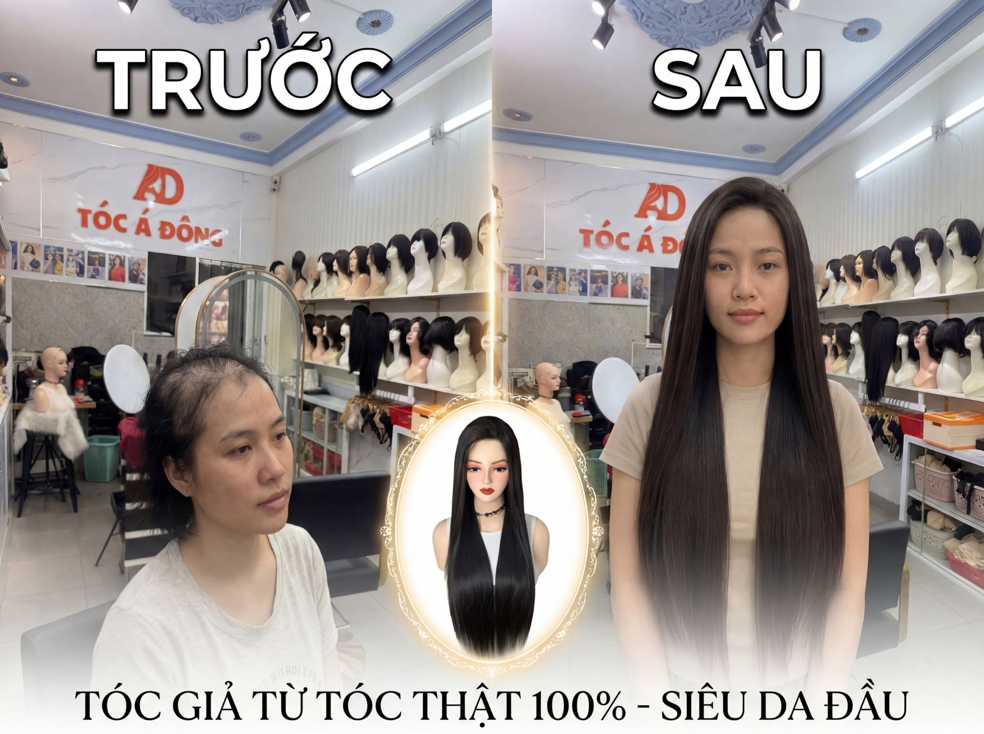 Tóc Giả Siêu Da Á Đông: Công Nghệ Tóc Giả Hiện Đại, Đỉnh Cao Sang Trọng - Tóc Á Đông