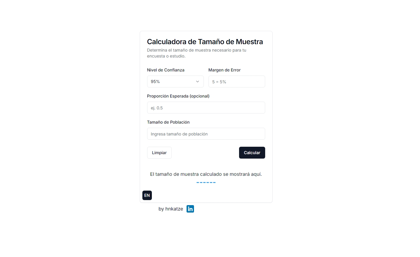 Statistical Sample Size Calculator