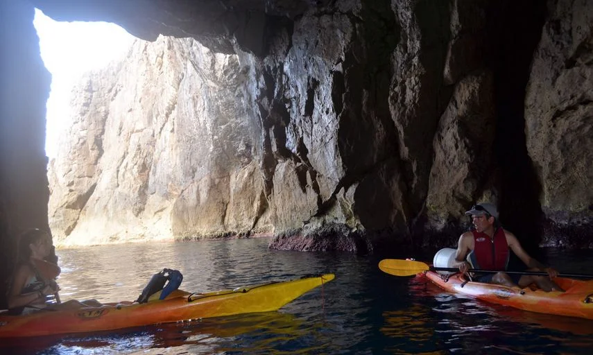 Ruta en kayak snorkel costa norte — Cuevasenmenorcaconkayak