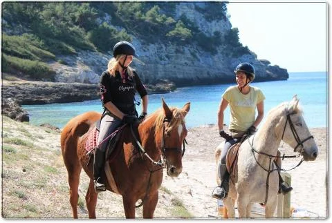 Rutas a caballo en menorca ruta por la playa cala fustam todo el ano — Playa1