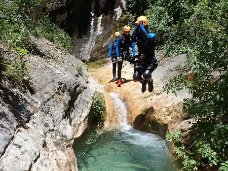 Barranco Gurp en Tremp, Lleida con nivel alto
