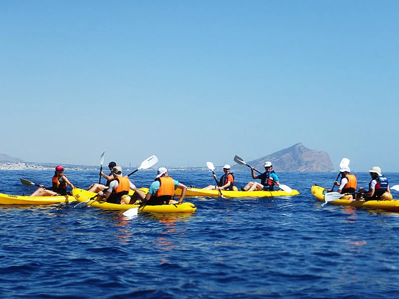 Kayak en el mar en morro de toix alicante — Kayak morro toix 11