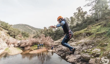 Barranco acuático de las Calzadillas en Sevilla. Iniciación