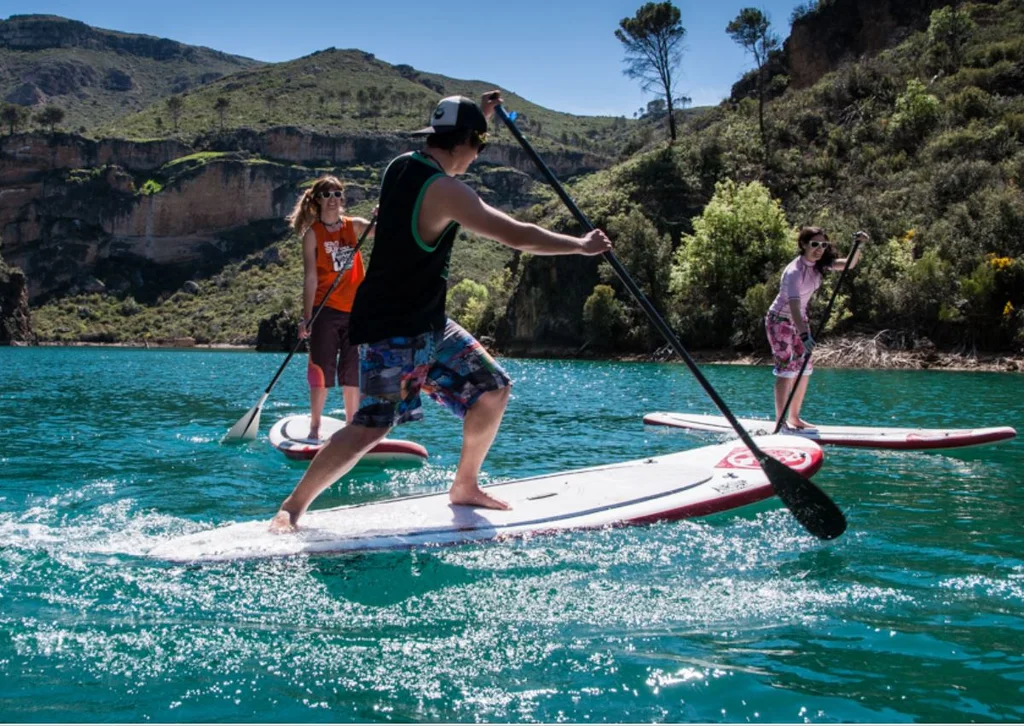 Paddle sup o stand up paddle en el canon del rio guadiela — Paddlesup buendia chicos