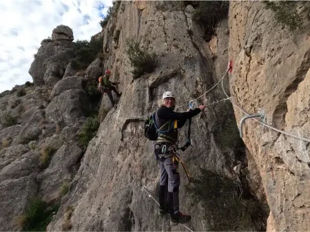 Via ferrata el Bolón de Elda en Alicante