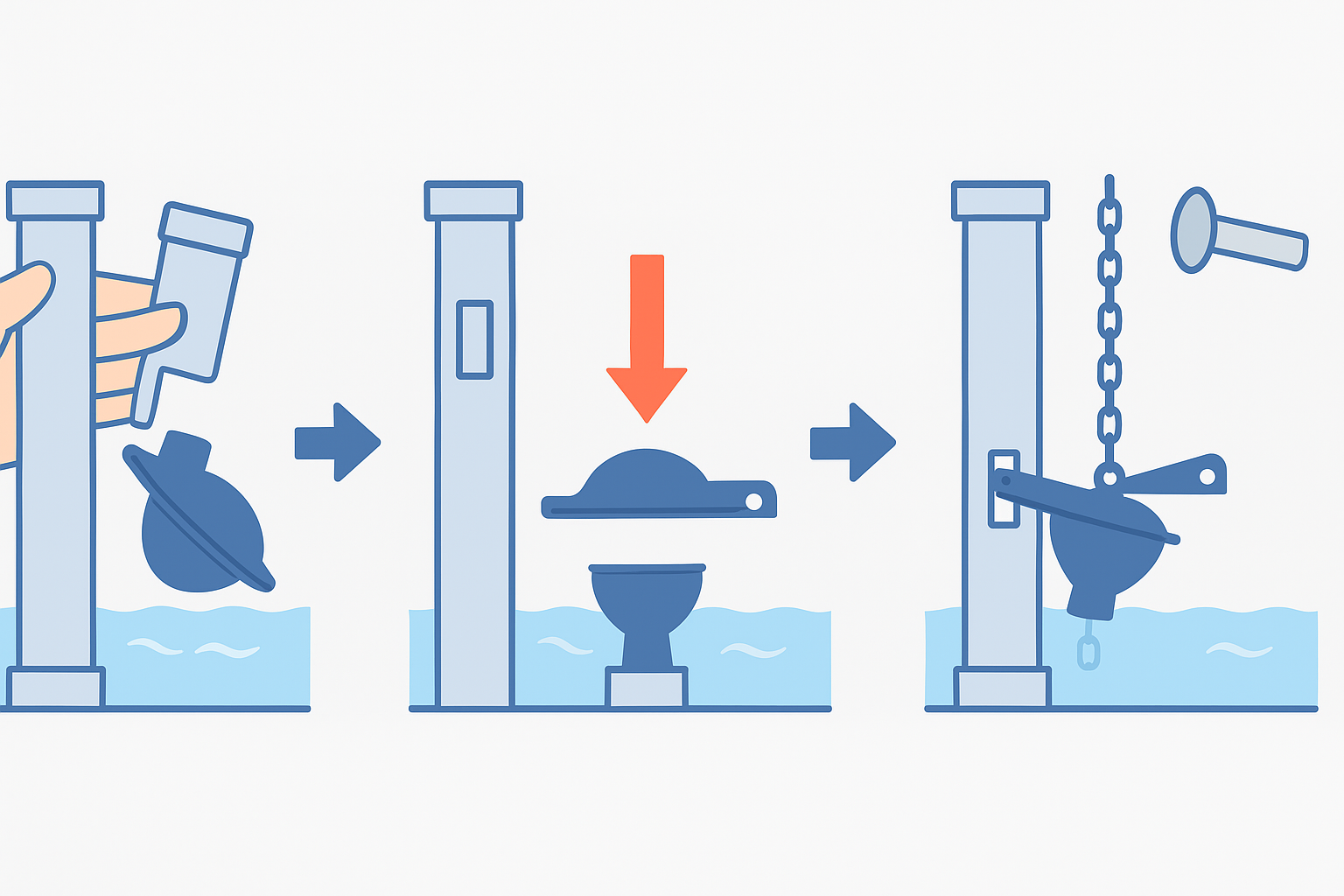✅ フロートバルブ・鎖の交換手順🪠｜トイレの水漏れ・流れっぱなしを直す方法