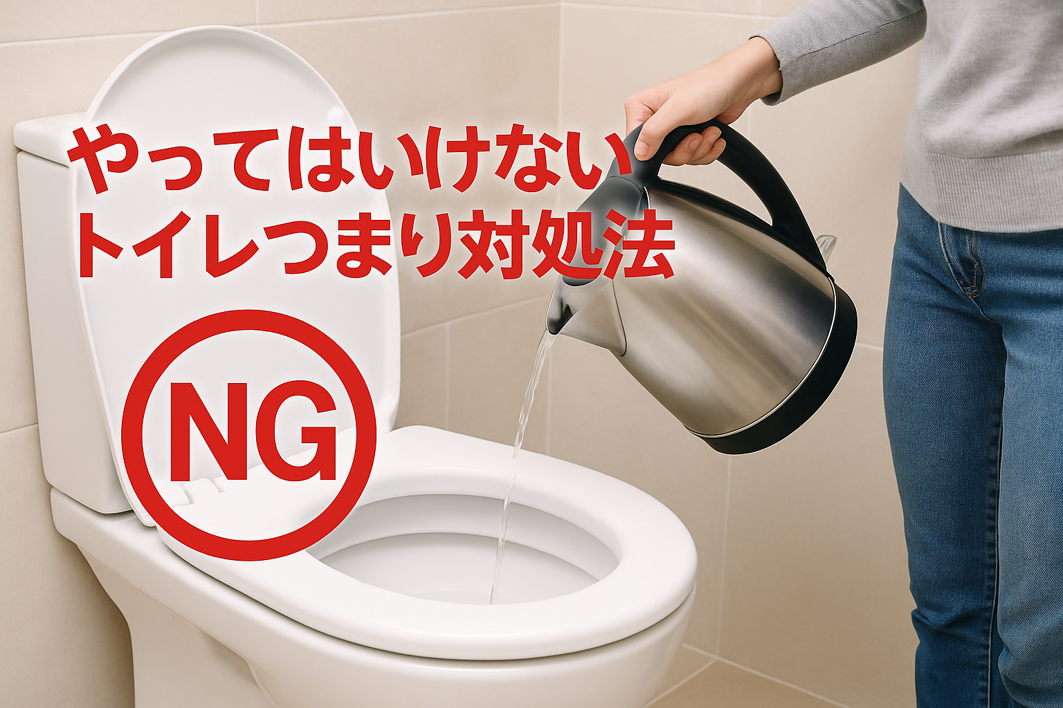 悪化させるトイレつまりの対処法