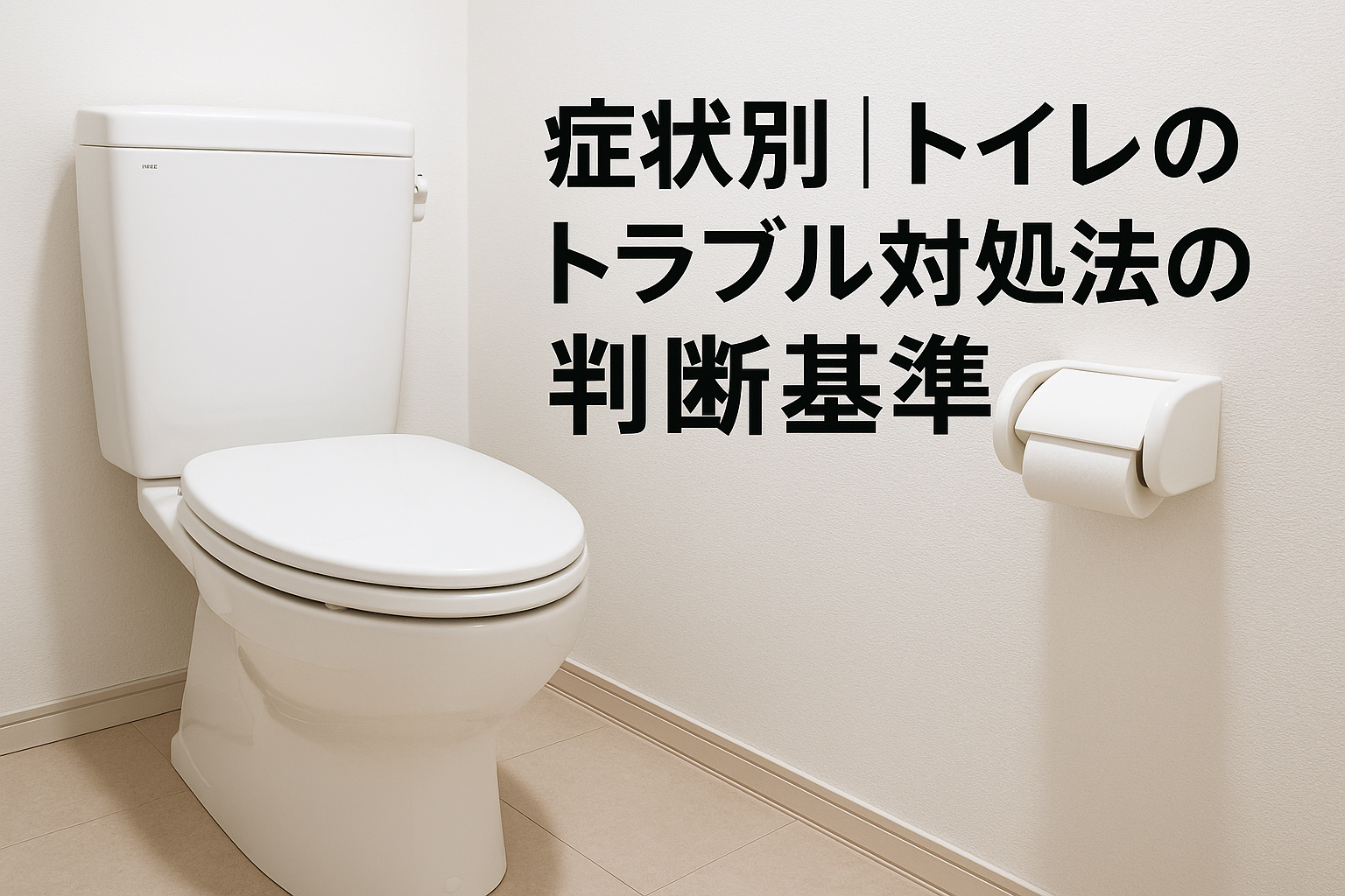 症状別｜トイレのトラブル対処法の判断基準