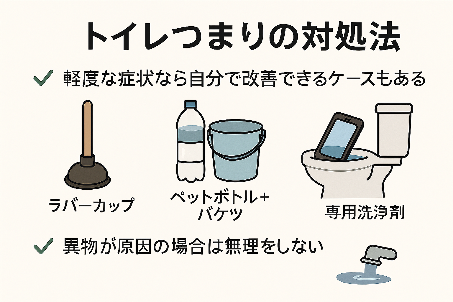 トイレつまり・トイレ詰まりの相場感と「部品名」＋通販リンク例