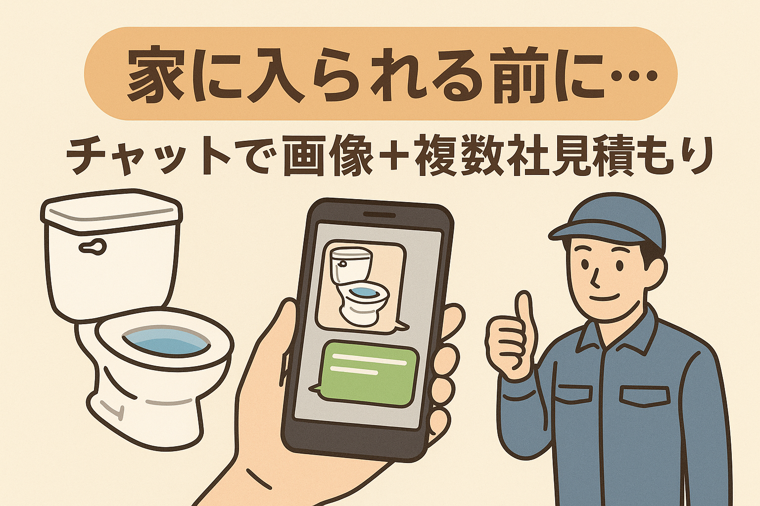 家に入られる前にやるべきこと：チャットで画像＋複数社見積もり