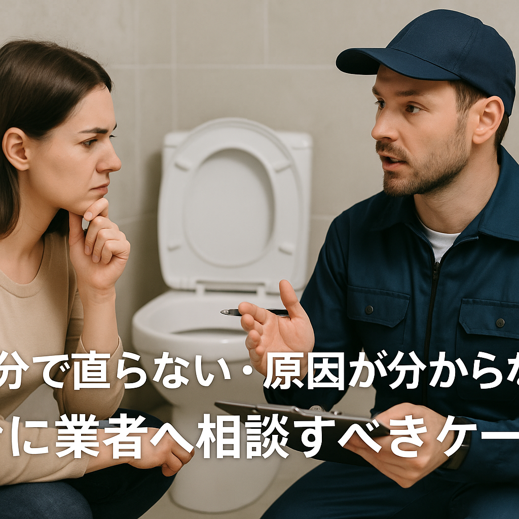 自分で直らない・原因が分からないときに業者へ相談すべきケース