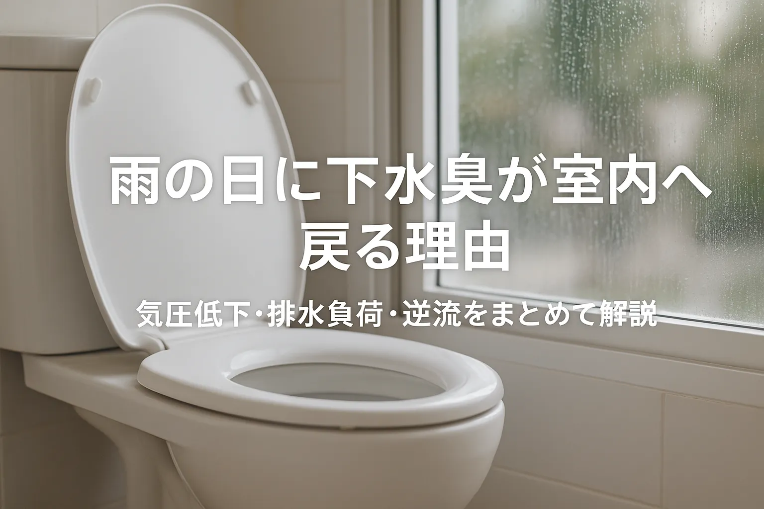 【トイレ詰まり】雨の日に下水臭が室内へ戻る理由|気圧低下・排水負荷・逆流をまとめて解説