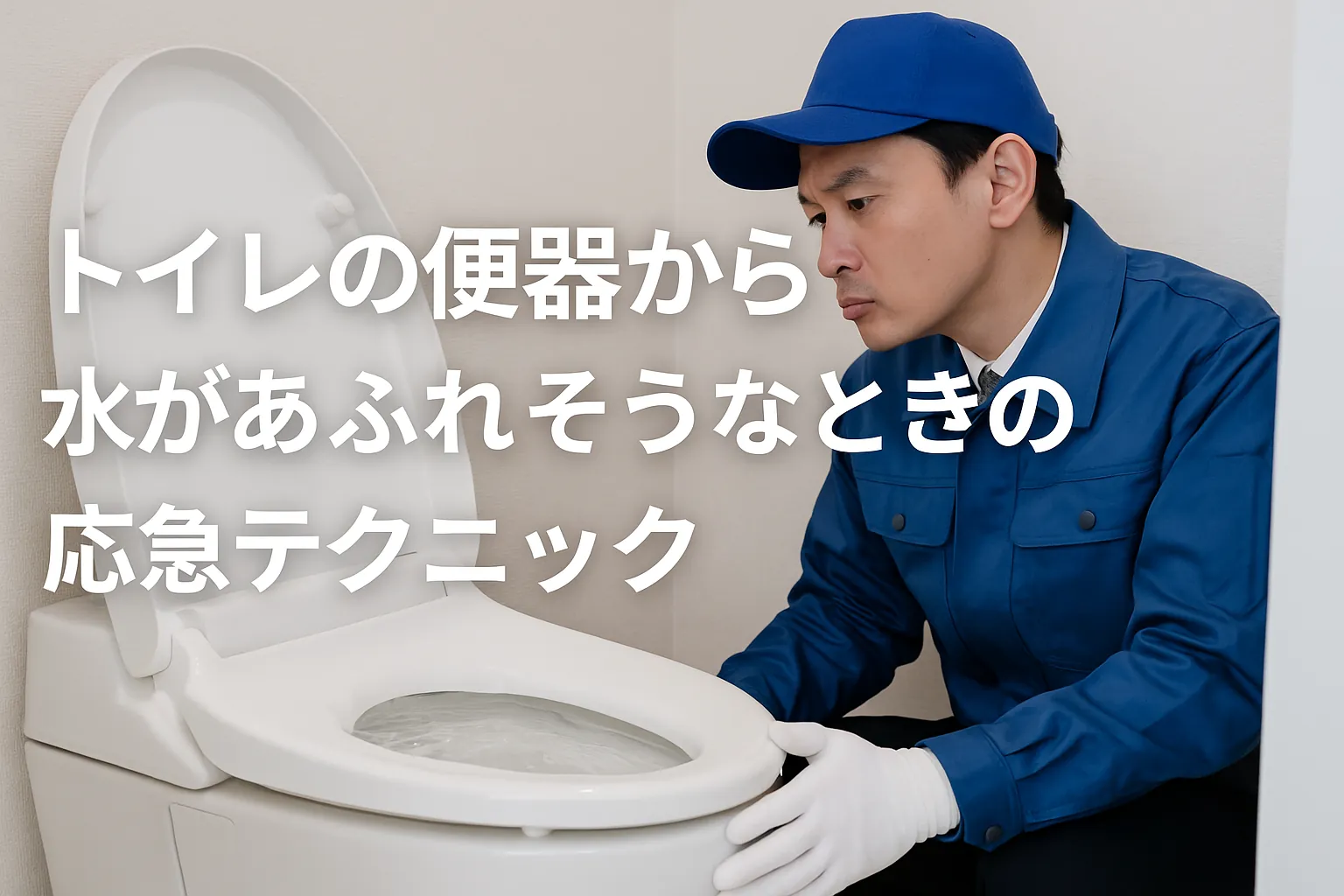 【トイレ詰まり】トイレの便器から水があふれそうなときの応急テクニック
