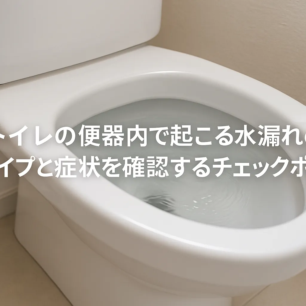 まず確認したい水漏れのタイプと症状
