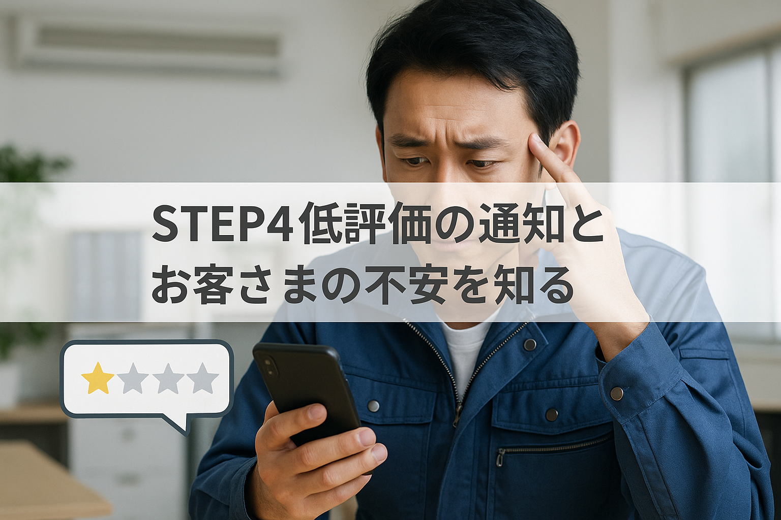 STEP4 低評価の通知とお客さまの不安を知る