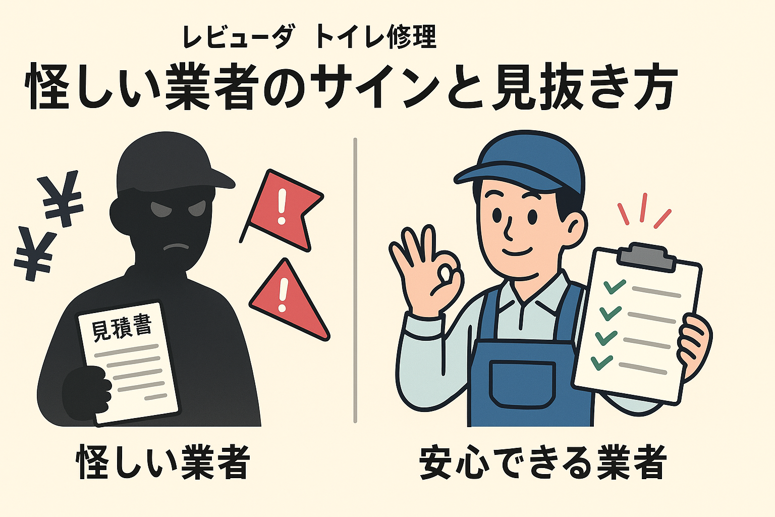 怪しい業者のサインと見抜き方（具体例・回避アクション）