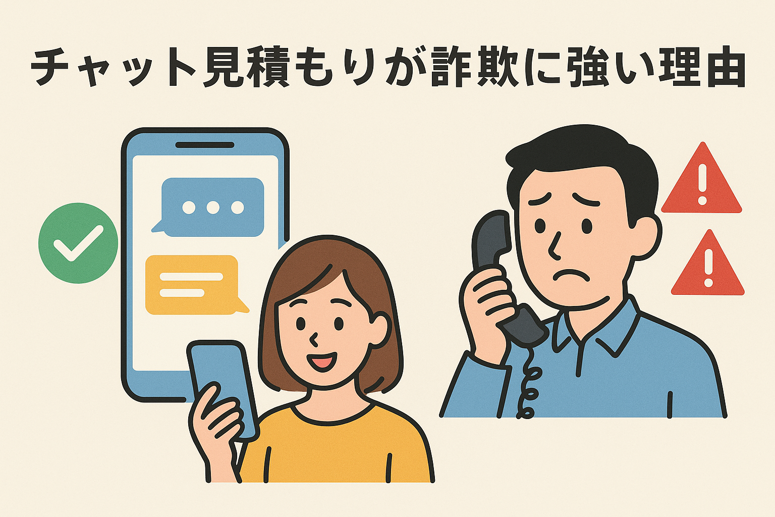 チャット見積もりが詐欺に強い理由